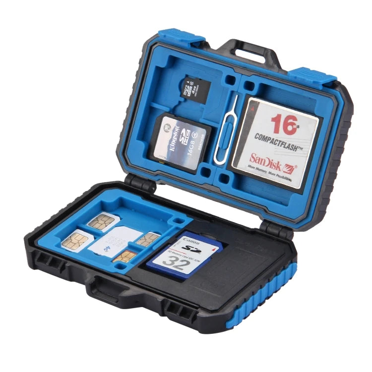 Fast Shipping 22 in 1 Portable Memory Card Case With Card Reader Function for CF SD TF SIM Cards