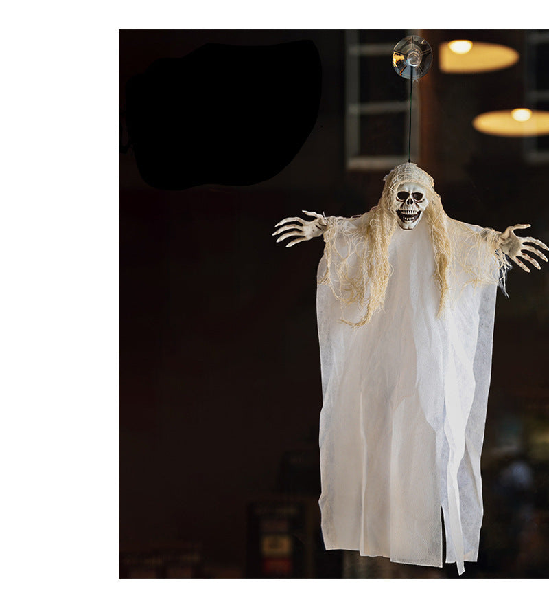 Fantôme suspendu d'Halloween Nouvelle salle secrète Maison hantée Bar Décoration Accessoires Horreur Visage de fantôme Crâne Pendentif fantôme suspendu Vente en gros