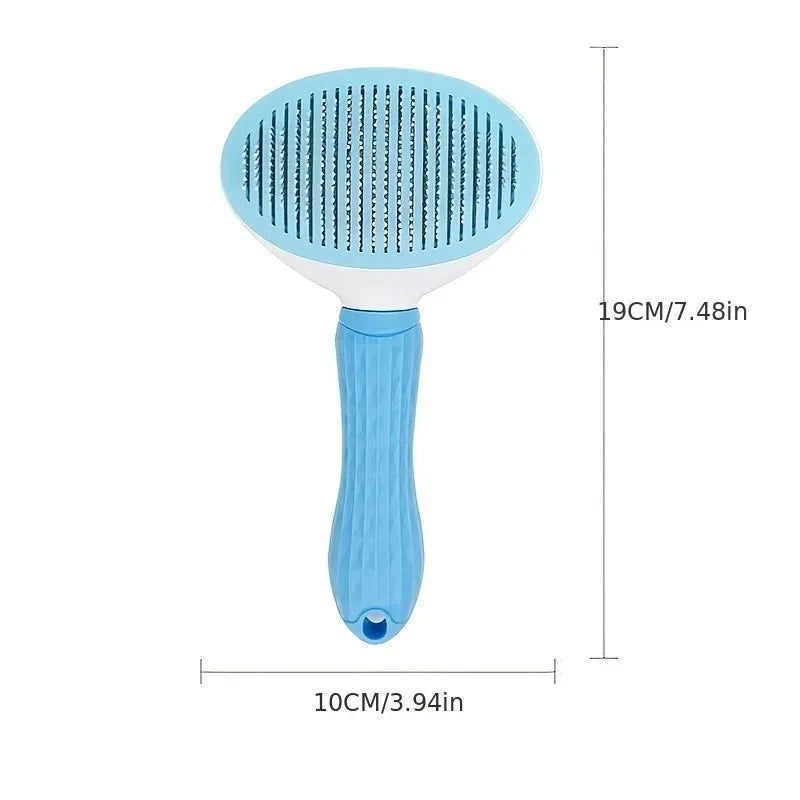 Easy One-Click Pet Grooming Essential: Pet Hair Removal Brush – Gentle Care for Dogs and Cats