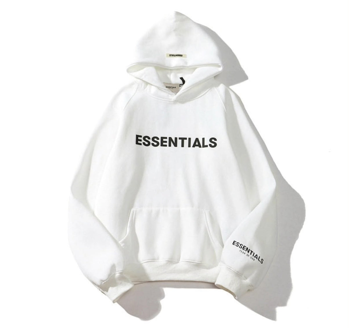 ESSENTIALS Pullover Hoodie – Unisex Oversized Fleece Sweatshirt