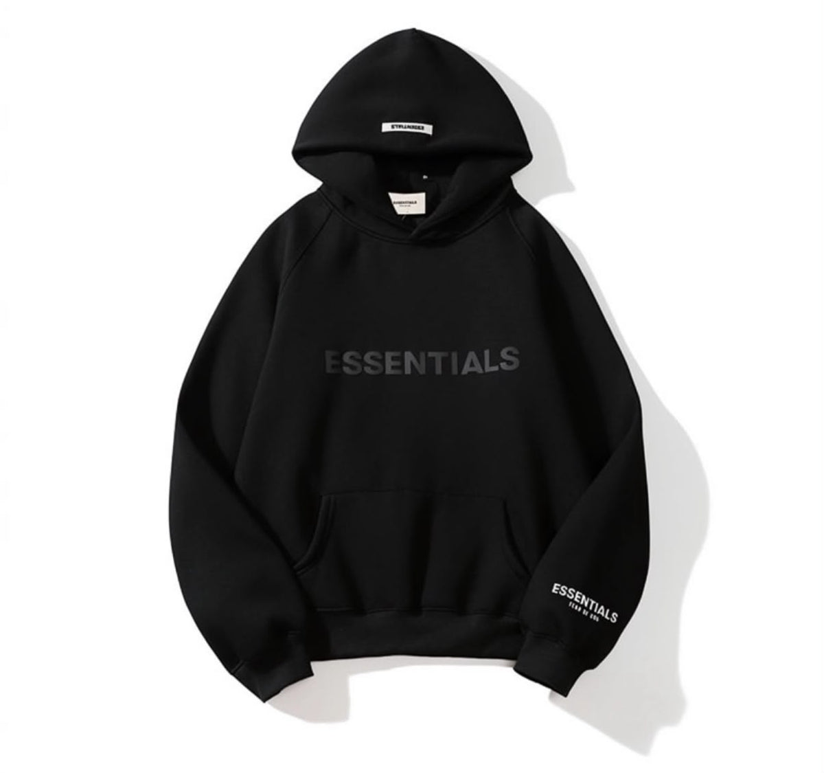 ESSENTIALS Pullover Hoodie – Unisex Oversized Fleece Sweatshirt