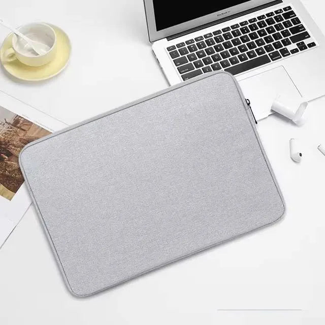 For ZEUSLAP 16inch Portable Monitor Bag Waterproof Canvas Flocking Sleeve Anti-Drop Zip Pouch Carry Case