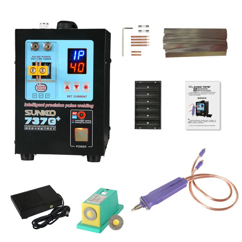 SUNKKO 737G+ Intelligent Induction Handheld Spot Welder Large 18650 Battery Pack New Condition DIS for Welding Equipment