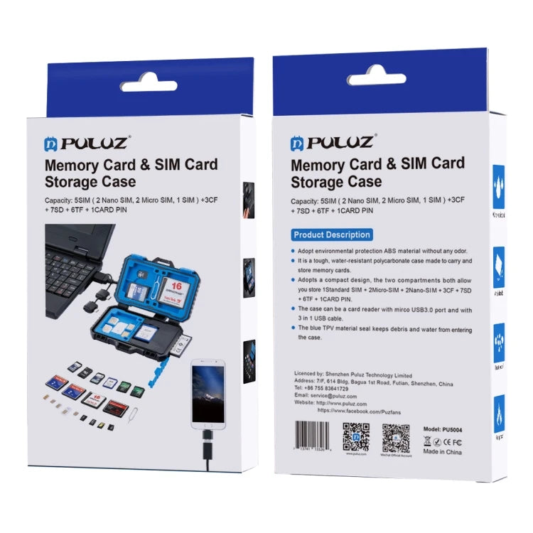 Fast Shipping 22 in 1 Portable Memory Card Case With Card Reader Function for CF SD TF SIM Cards