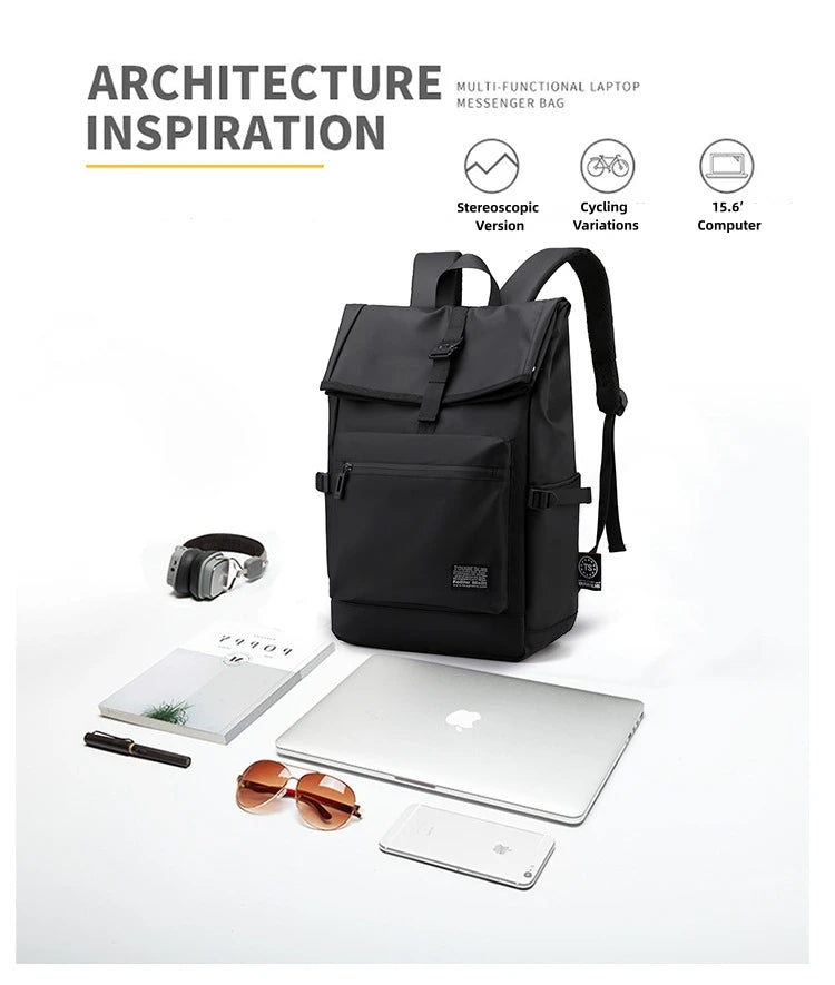 Sac à bandoulière tendance, imperméable et résistant à l’usure, pour jeunes ; sac de voyage d’affaires pour homme, sac à dos pour ordinateur, logo personnalisable