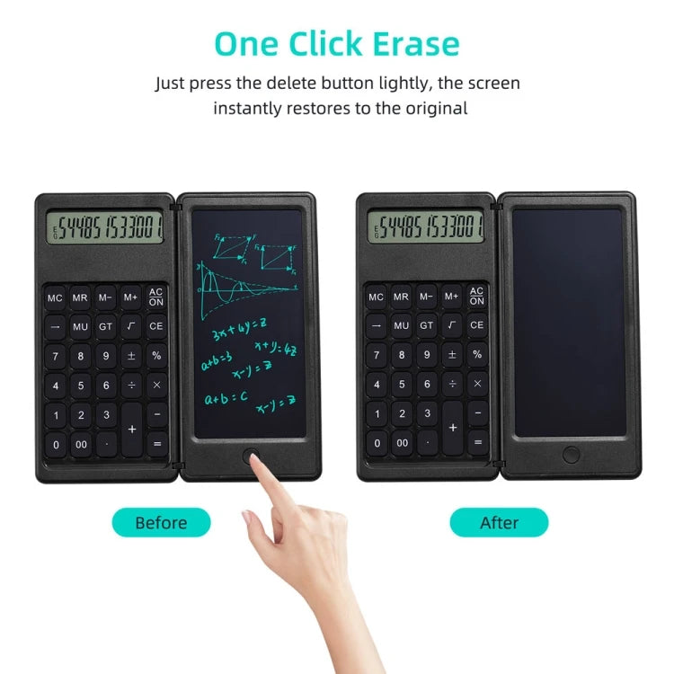 Multifunction Factory Price Basic Model 6 Inch Learning Business Office Portable Foldable LCD Writing Board Calculator