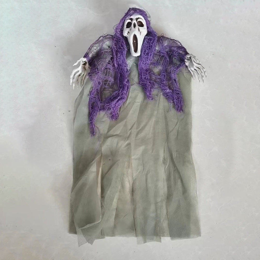Fantôme suspendu d'Halloween Nouvelle salle secrète Maison hantée Bar Décoration Accessoires Horreur Visage de fantôme Crâne Pendentif fantôme suspendu Vente en gros