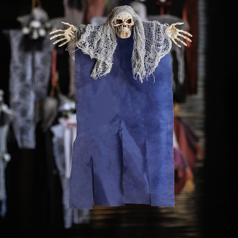 Fantôme suspendu d'Halloween Nouvelle salle secrète Maison hantée Bar Décoration Accessoires Horreur Visage de fantôme Crâne Pendentif fantôme suspendu Vente en gros