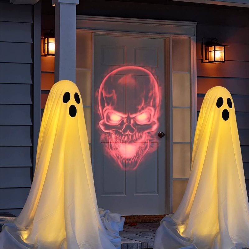 Front Porch Glow Ghost Halloween Standing Ghost Porch Patio Ghost halloween decorations