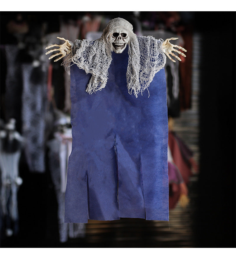 Fantôme suspendu d'Halloween Nouvelle salle secrète Maison hantée Bar Décoration Accessoires Horreur Visage de fantôme Crâne Pendentif fantôme suspendu Vente en gros