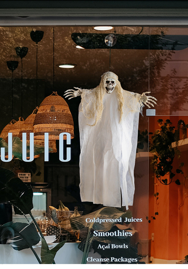 Fantôme suspendu d'Halloween Nouvelle salle secrète Maison hantée Bar Décoration Accessoires Horreur Visage de fantôme Crâne Pendentif fantôme suspendu Vente en gros