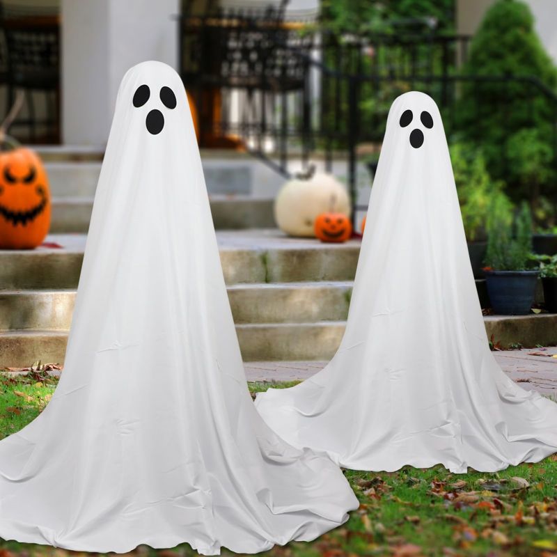Front Porch Glow Ghost Halloween Standing Ghost Porch Patio Ghost halloween decorations