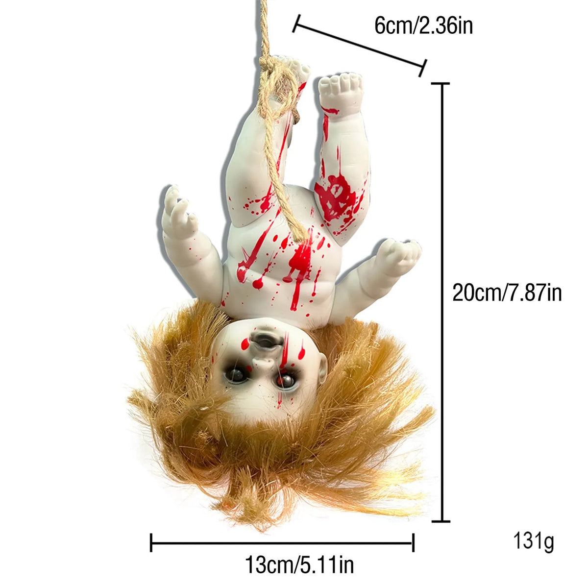 Halloween Scary Blood Doll Horror Ghost Zombie Baby Ghost Day Infant Decor Haunted House Props Children Gifts Party Decor