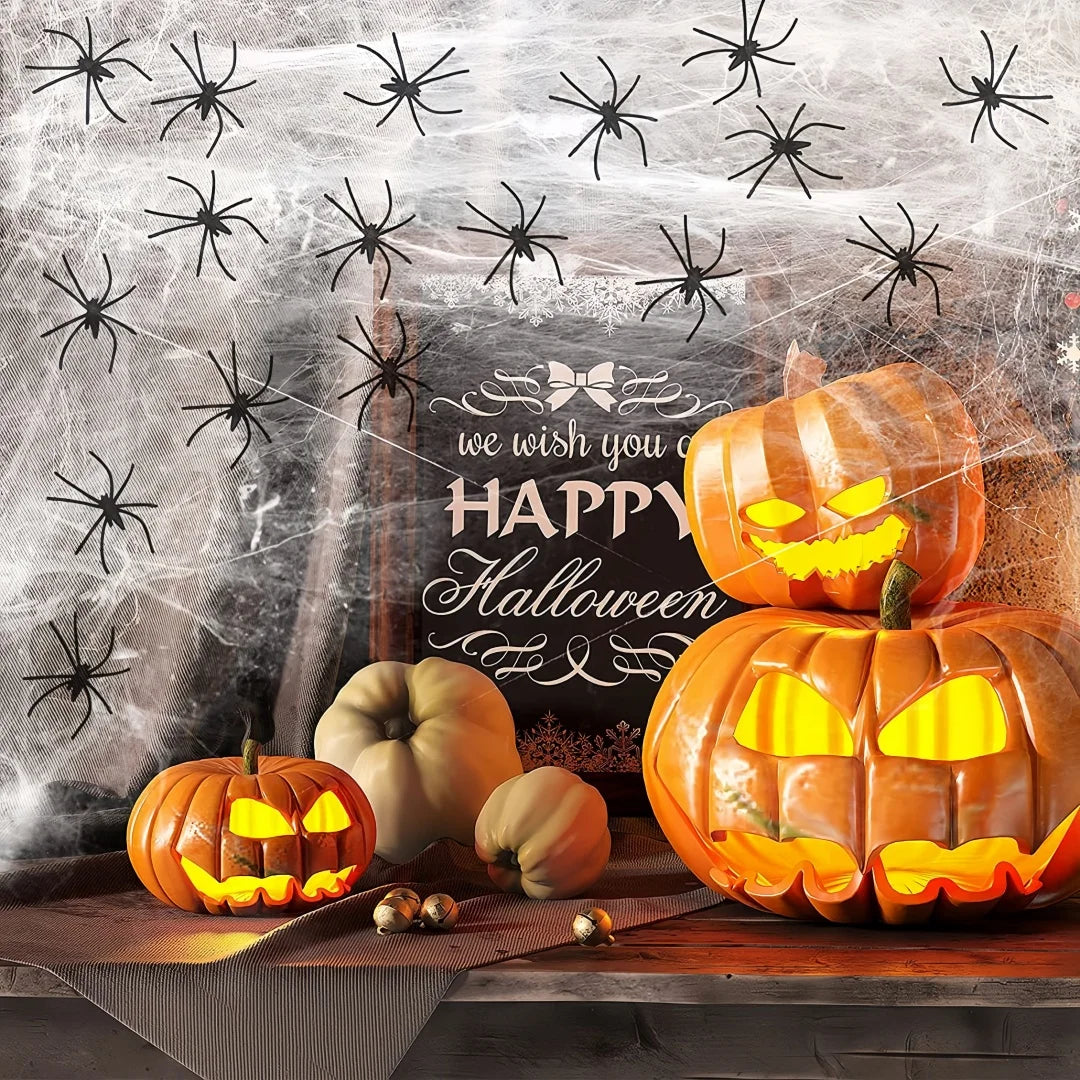 Halloween Ghost Festival Spider Web Simulated Spider Web for Decorating Secret Rooms in Haunted Houses KTV Shopping Malls Horror