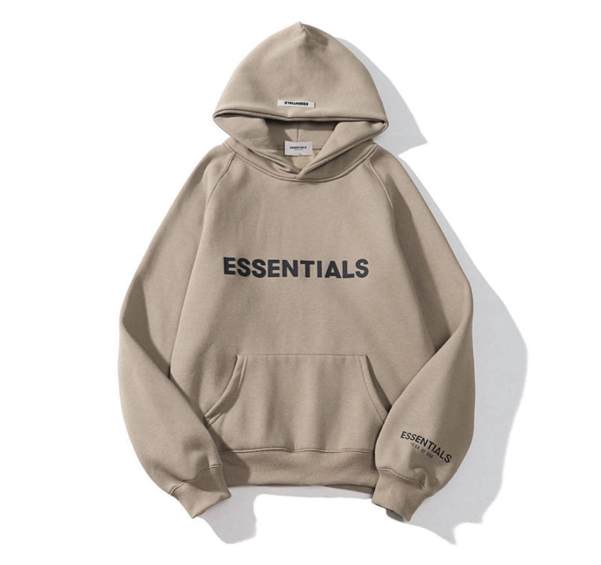 ESSENTIALS Pullover Hoodie – Unisex Oversized Fleece Sweatshirt